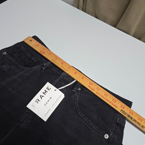 Frame Jeans Womens 29 Black Distressed Le Original Skinny High Rise Denim Punk - Picture 11 of 16